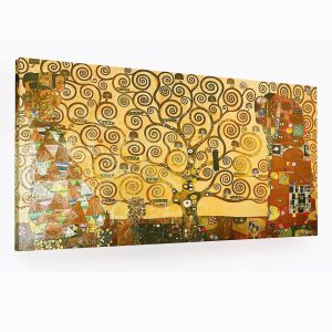 Tableau arbre de vie Klimt reproduction sur toile HD avec effet relief