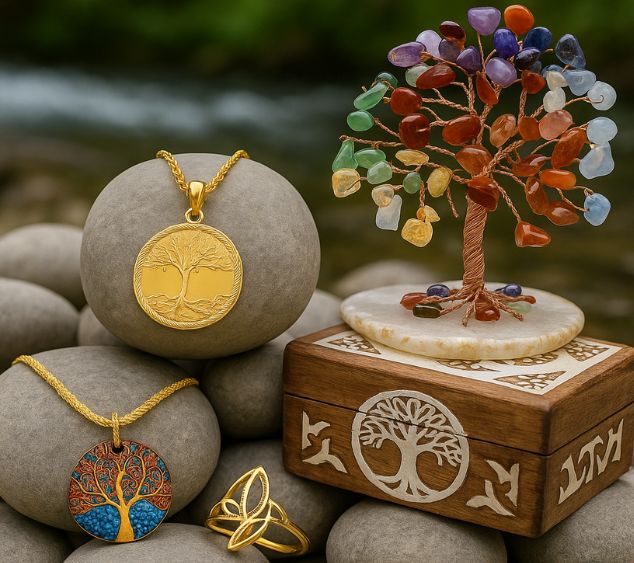 arbres de vie créations de bijoux, objets décoratifs et muraux disponibles dans notre boutique