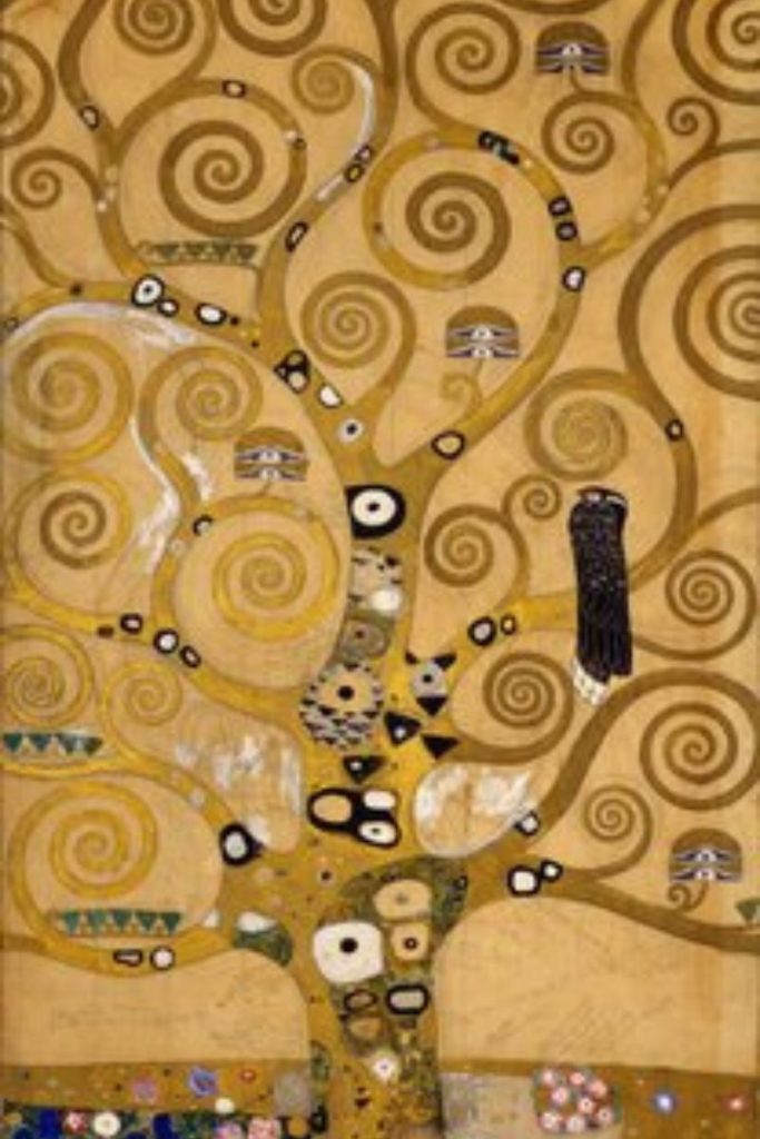 Détail du motif décoratif de l’Arbre de vie et de ses spirales