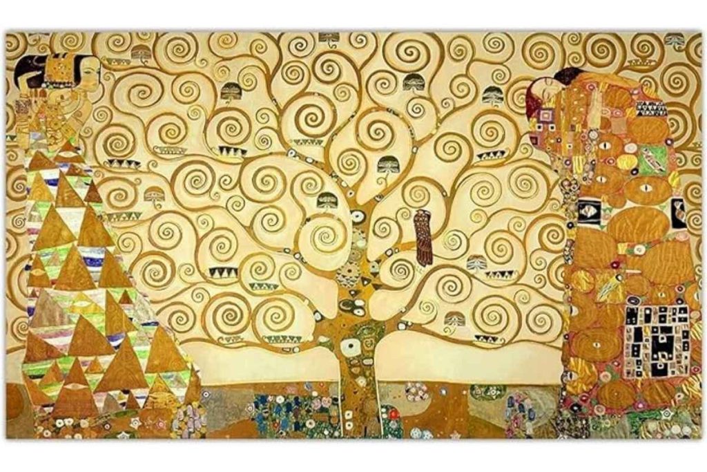 Tableau L'Arbre de vie de Gustav Klimt en trois parties